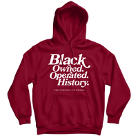 Black Owned. Black Operated. Black History. - Burgundy